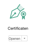 Knop Certificaten in Acrobat Reader en Acrobat Pro voor het starten van het rechtsgeldig ondertekenen door middel van een PKI en/of PKIoverheid certificaat
